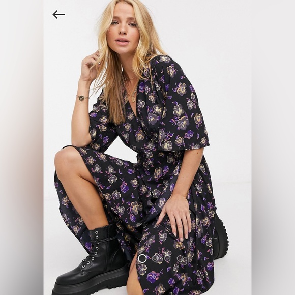 AX Paris Kimono Sleeve Dress - Picture 3 of 4